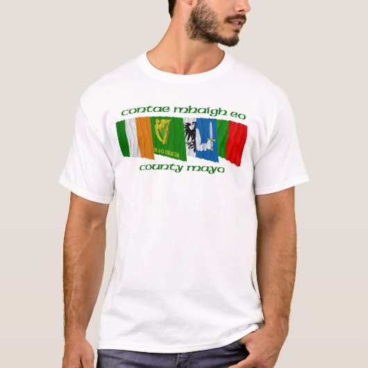 County Mayo Flags T-shirt (Voorkant)