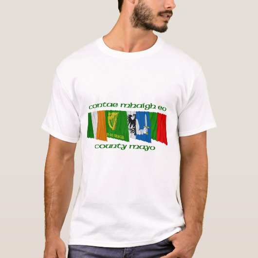 County Mayo Flags T-shirt (Voorkant)