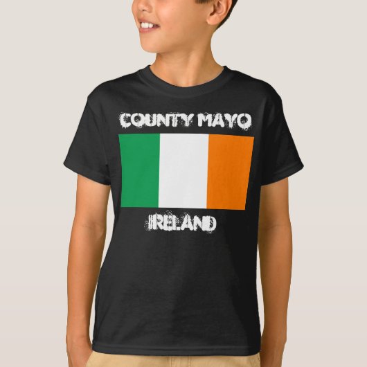 County Mayo, Ierland met de kinder vlag T-shirt (Voorkant)