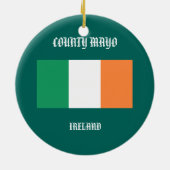 County Mayo Ireland Kerstversient Keramisch Ornament (Achterkant)