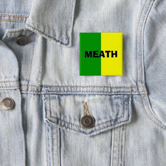 County Meath Flag Badge Vierkante Button 5,1 Cm (In situ)