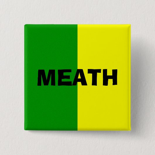 County Meath Flag Badge Vierkante Button 5,1 Cm (Voorkant)