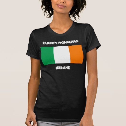 County Monaghan, Ierland met Ierse vlag T-shirt (Voorkant)