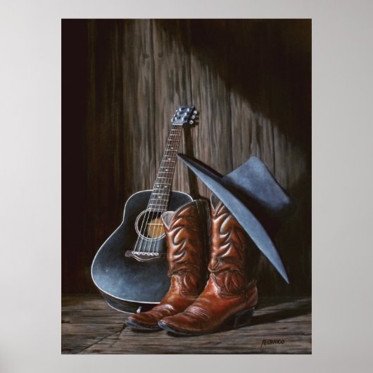County Music "Boots"-Poster Poster (Voorkant)