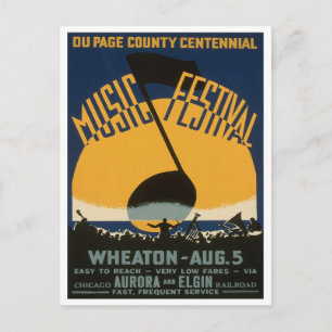 County Music Festival, 1939 Briefkaart