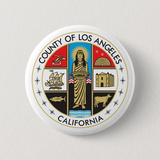 County of Los Angeles Ronde Button 5,7 Cm (Voorkant)