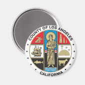 County of Los Angeles seal Magneet (Voorkant / Achterkant)