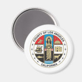 County of Los Angeles seal Magneet (Voorkant / Achterkant)
