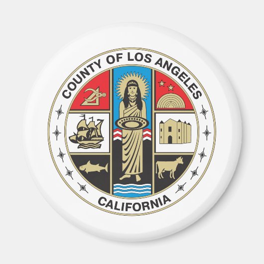 County of Los Angeles seal Magneet (Voorkant)