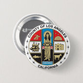 County of Los Angeles seal Ronde Button 5,7 Cm (Voorkant /achterkant)