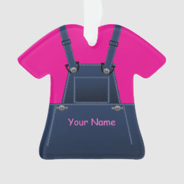 County Overalls Hot Pink kerstversiering Ornament