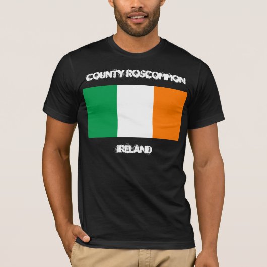 County Roscommon, Ierland met Ierse vlag T-shirt (Voorkant)