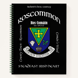 County Roscommon Ireland Crested Notebook Notitieboek
