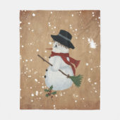 County Snowman Fleece Blanket (Voorkant)