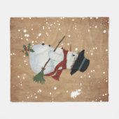 County Snowman Fleece Blanket Deken (Voorkant (Horizontaal))
