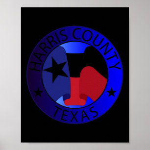 County Texas Kamala Harris 2024 Verkiezing Anti Tr Poster