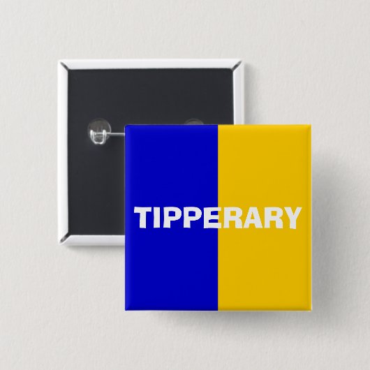 County Tipperary Flag Badge Vierkante Button 5,1 Cm (Voorkant /achterkant)