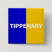 County Tipperary Flag Badge Vierkante Button 5,1 Cm (Voorkant)