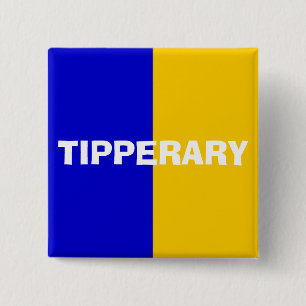 County Tipperary Flag Badge Vierkante Button 5,1 Cm
