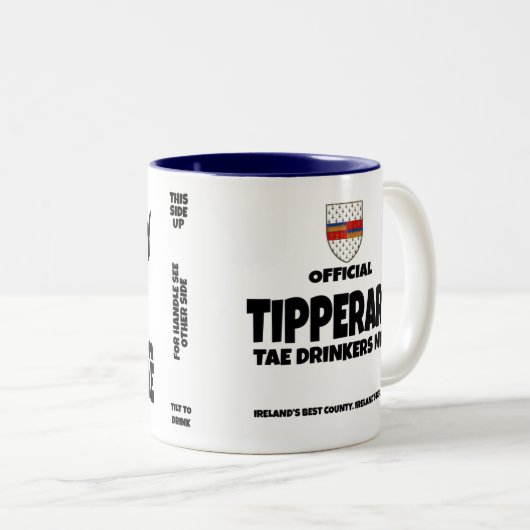 County Tipperary Ierland Two-Tone Coffee Mok (Voorkant rechts)