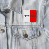 County Tyrone Flag Badge Vierkante Button 5,1 Cm (In situ)