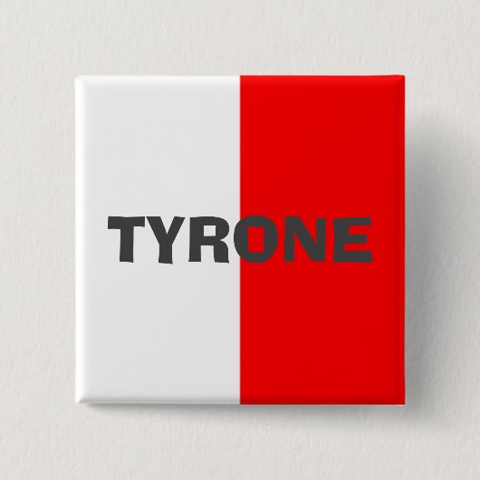 County Tyrone Flag Badge Vierkante Button 5,1 Cm (Voorkant)