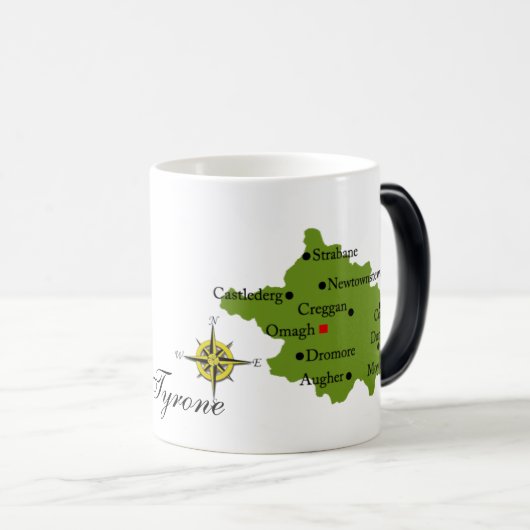 County Tyrone Map & Crest Mokken (Voorkant rechts)