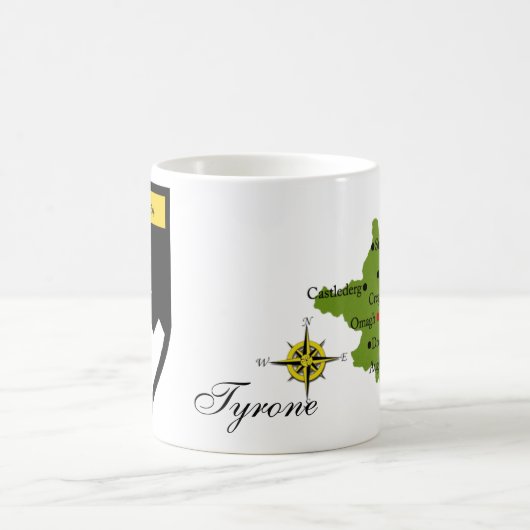 County Tyrone Map & Crest Mokken (Center)