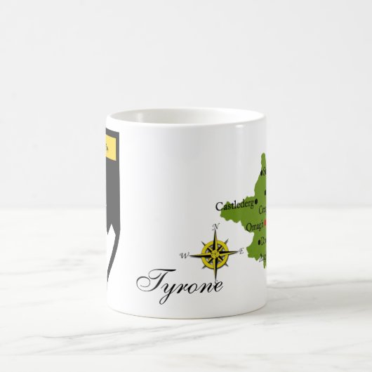 County Tyrone Map & Crest Mokken (Center)