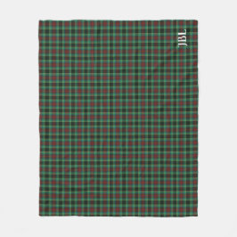 County Waterford Tartan Monogram Fleece Deken