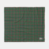 County Waterford Tartan Monogram Fleece Deken (Voorkant (Horizontaal))
