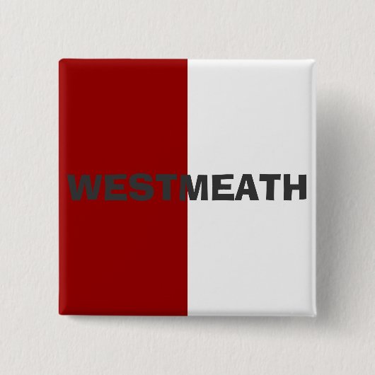 County Westmeath Flag Badge Vierkante Button 5,1 Cm (Voorkant)