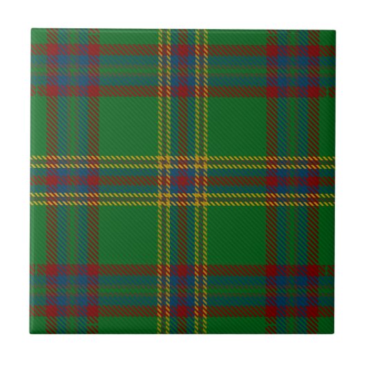 County Westmeath Irish Tartan Tegeltje (Voorkant)