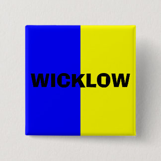County Wicklow Flag Badge Vierkante Button 5,1 Cm