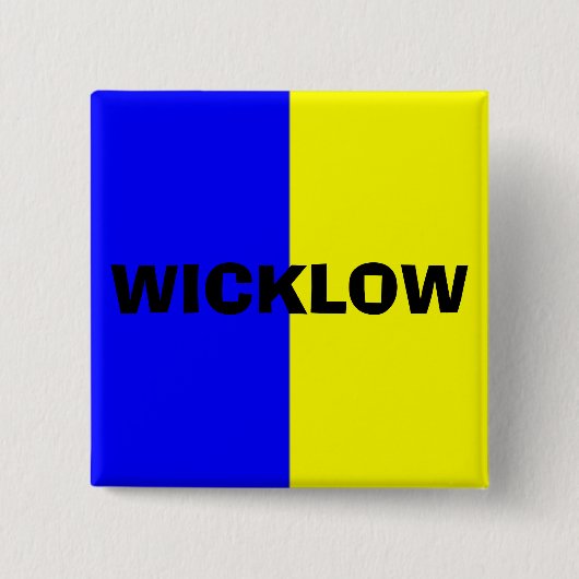 County Wicklow Flag Badge Vierkante Button 5,1 Cm (Voorkant)