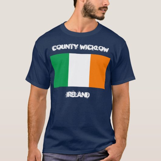 County Wicklow, Ierland met Ierse vlag T-shirt (Voorkant)