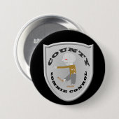 County Zombie Control Badge Ronde Button 7,6 Cm (Voorkant /achterkant)