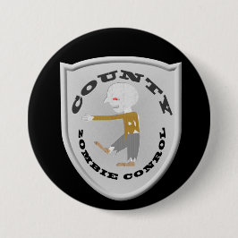 County Zombie Control Badge Ronde Button 7,6 Cm
