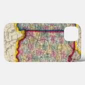 Countykaart van Ohio en Indiana Case-Mate iPhone Case (Achterkant (horizontaal))