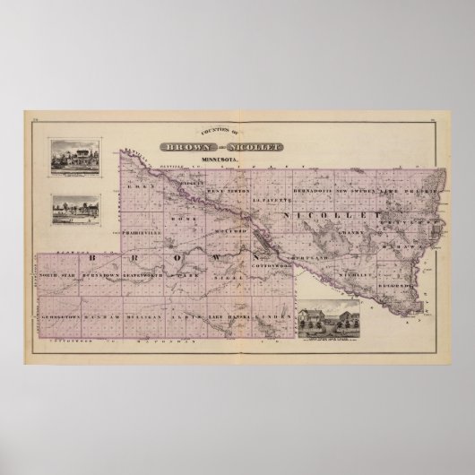 County's Brown en Nicollet, Minnesota Poster (Voorkant)