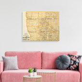 County's Clay, Wilkin, Becker en Minnesota Canvas Afdruk (Insitu (Woonkamer))