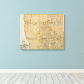 County's Clay, Wilkin, Becker en Minnesota Canvas Afdruk (Insitu (Houten vloer))