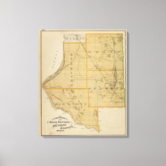 County's Grant, Traverse, Minnesota Canvas Afdruk (Voorkant)
