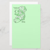 County's of Ireland Map Briefpapier (Voorkant / Achterkant)