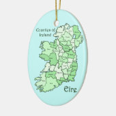 County's of Ireland Map Keramisch Ornament (Links)