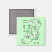 County's of Ireland Map Magneet (Voorkant / Achterkant)