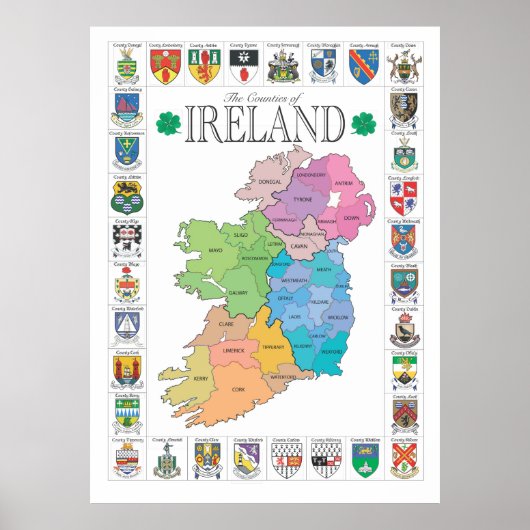 County's of Ireland Poster (Voorkant)
