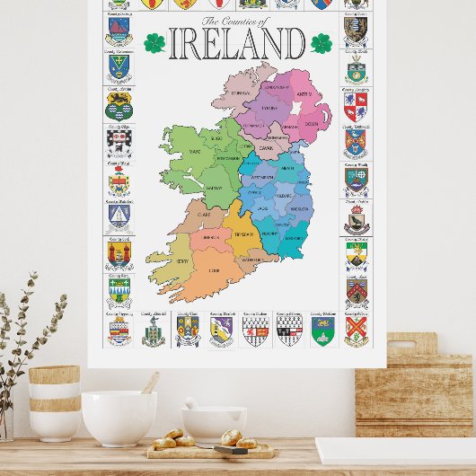 County's of Ireland Poster (Keuken)