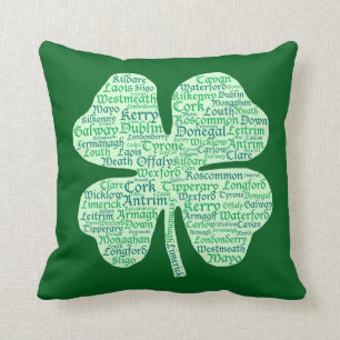 County's of Ireland Shamrock Kussen