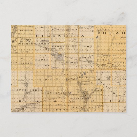 County's Pocahontas, Cherokee Briefkaart (Voorkant)